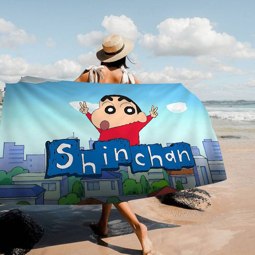 Cartoon S-Shin-chans C-Crayon Microfiber Beach Towel Absorbent Quick Dry Soft Yoga Swimming Resort Mountain Climbing Towel