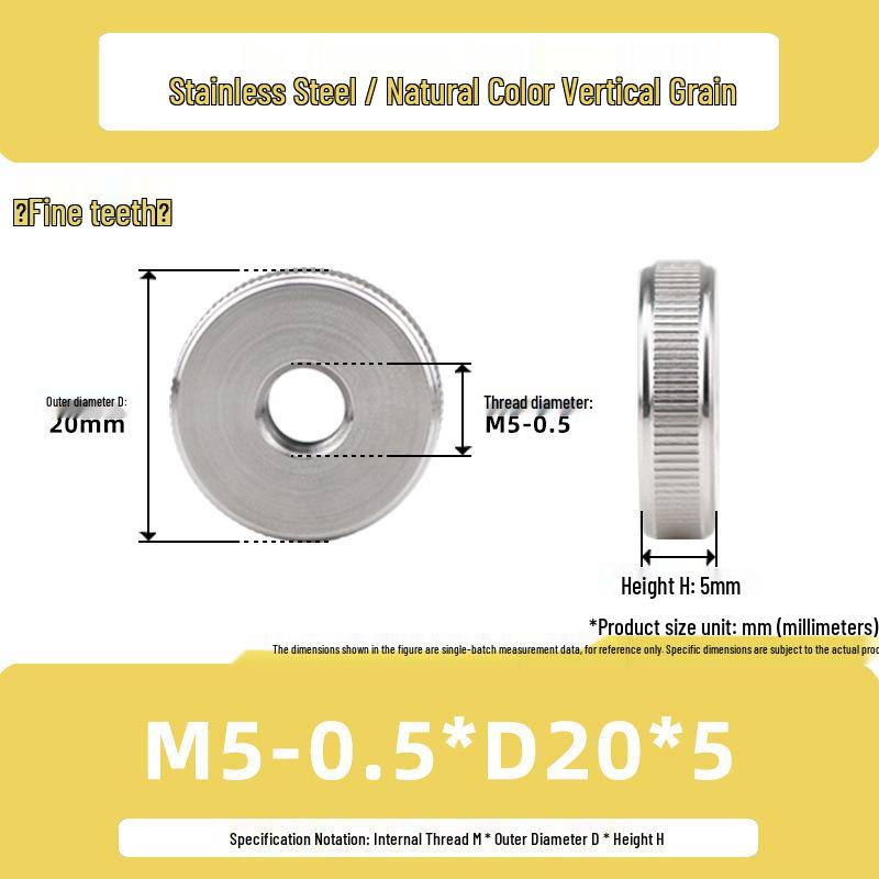 Stainless Steel M3/M6/M10 High-Strength Knurled Nut
