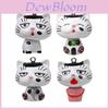 Cat Resin Figurine Keychain With Cartoon Style For Gift Giving And Collection