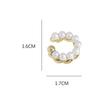 1pc Double Layer Twisted Faux Pearl C-Shaped Ear Clip
