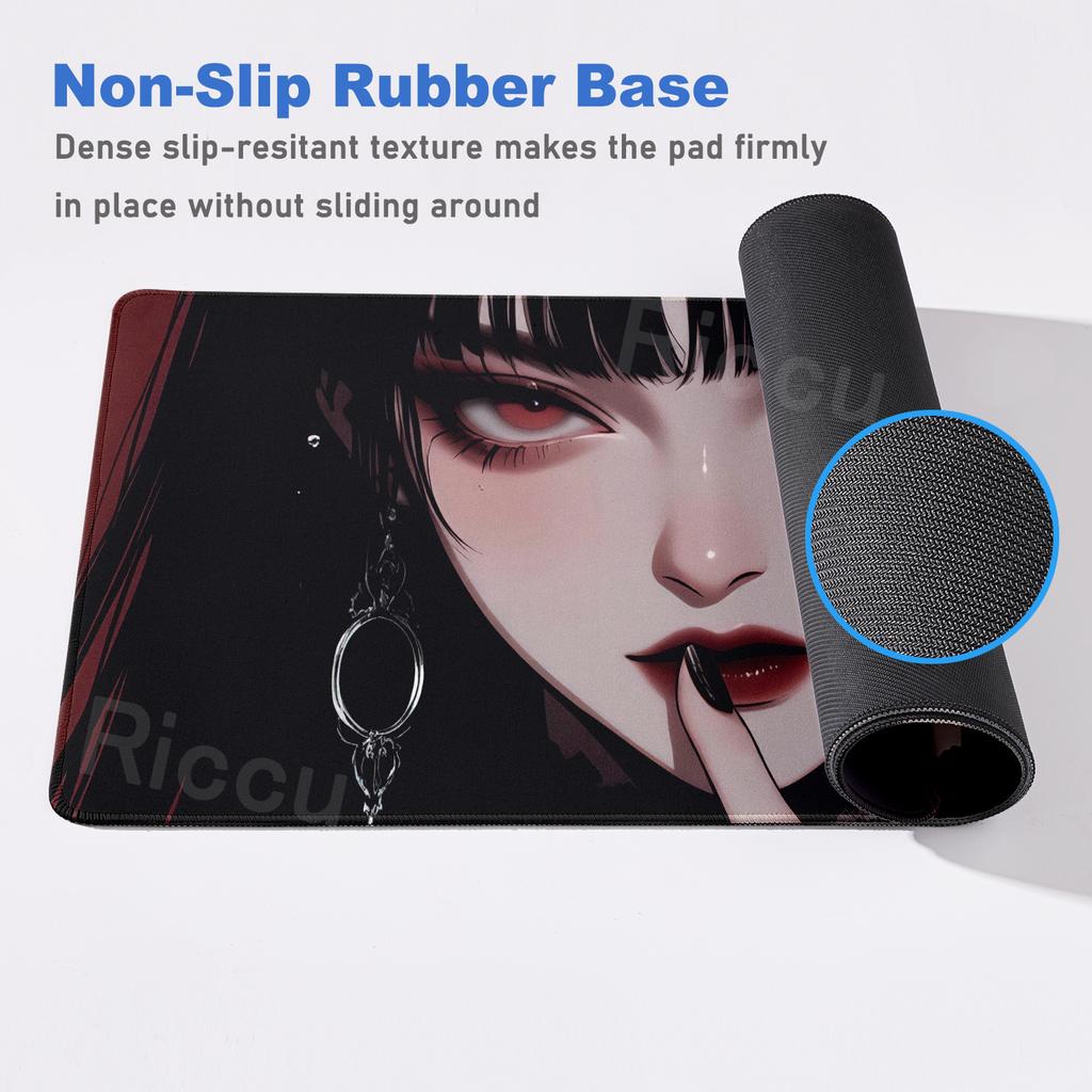 Mousepads Anime Girl Style Aesthetics Mouse Pad Cool Girl PC Offices Tablepads Large Gaming Keyboard Non-slip Desk Table Mats