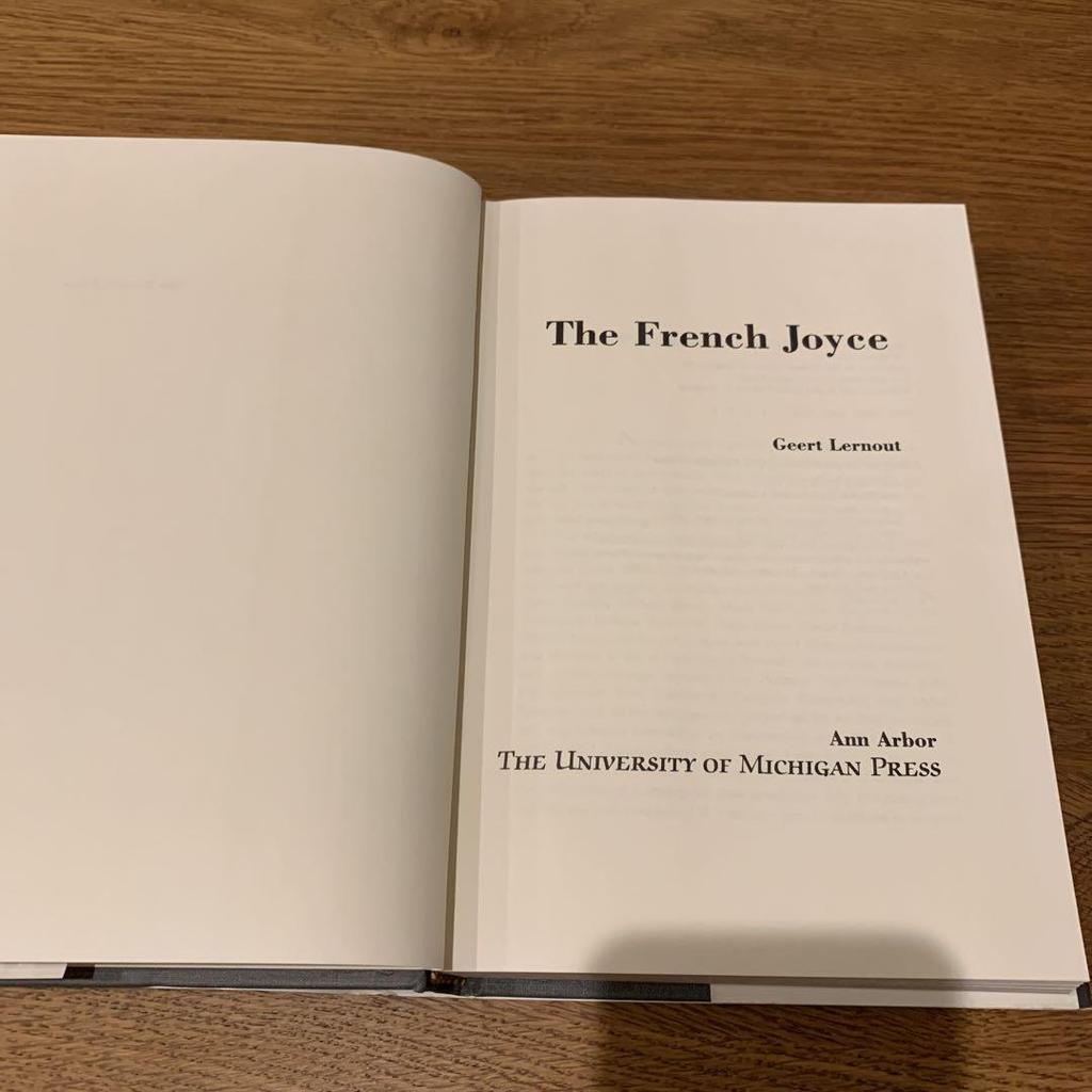 [USED] THE FRENCH JOYCE by Geert Lernout