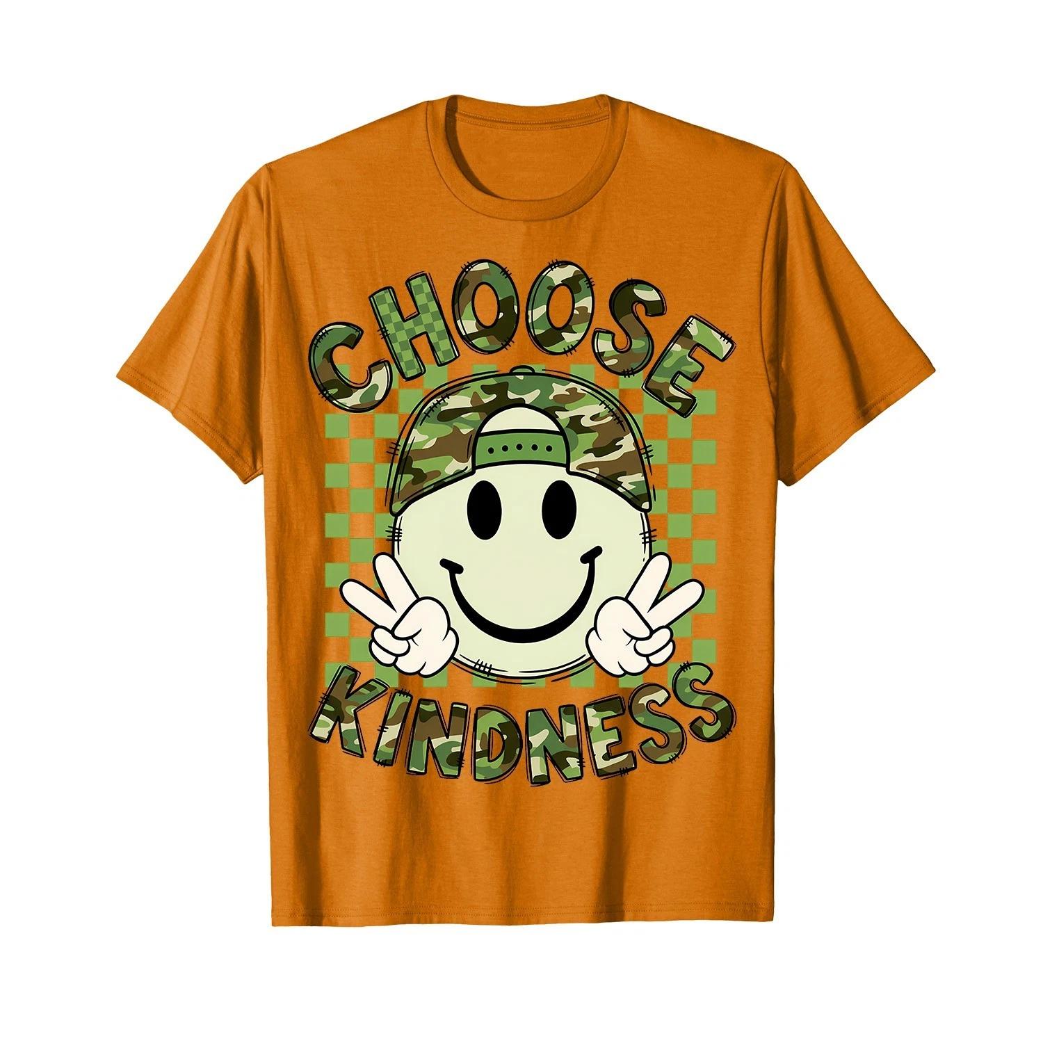 Choose Kindness Camo Be Kind Inspirational Kids Boy Positive T-Shirt 3XL