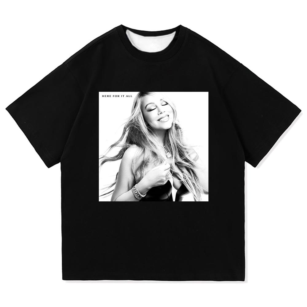 

Mariah Carey Here for It All TShirt 2025 New Album Retro Men/women Clothing Harajuku Quick Dry Clothes Vintage Hiphop T-Shirts L