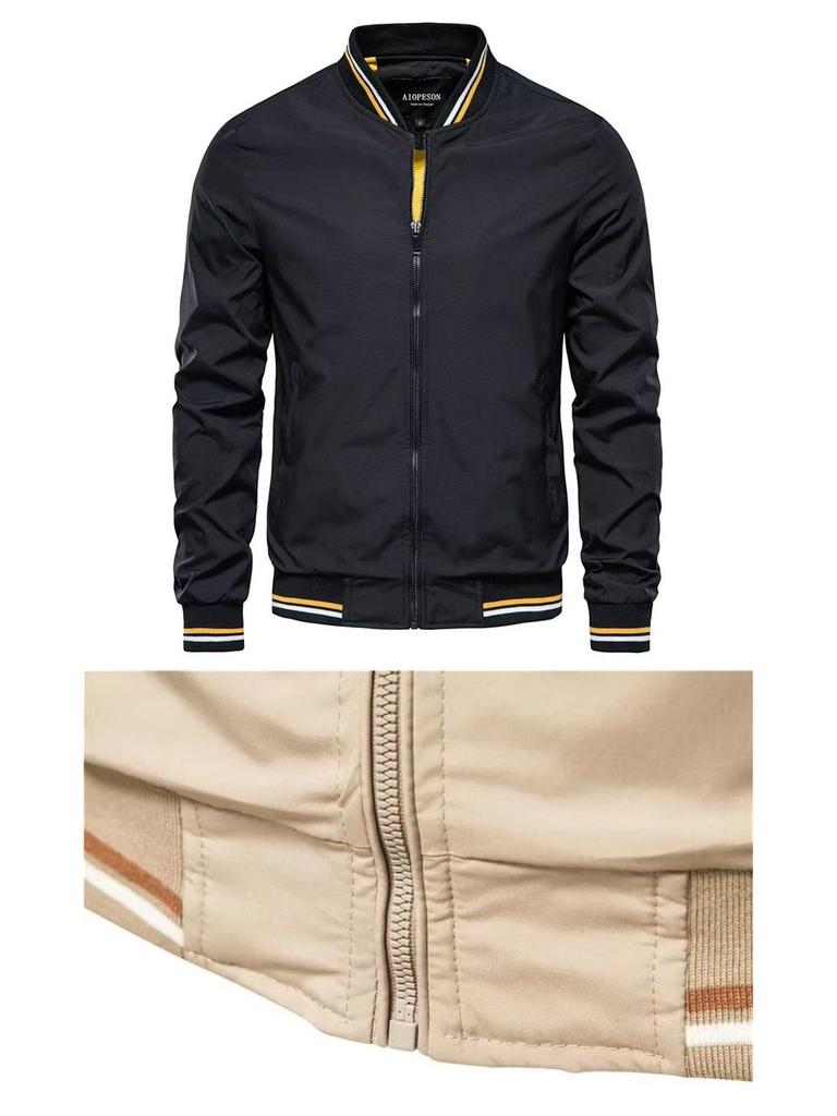 Trendy Men's European-American Spring/Autumn Casual Jacket - Fashionable Thin Outerwear
