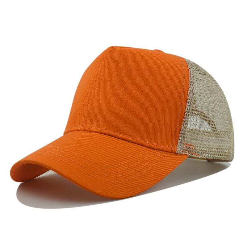 Custom Logo Basic Color Matching 5 Panel Mesh Hat For Women Summer Sunshade Breathable Baseball Caps Outdoor Sport Truck Dad Cap