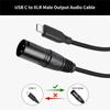 ABUO-USB C To XLR Cable,6.6 FT XLR Male To USB C Converter Adapter,Stereo Cable For Amplifier, Speaker, Mixer Console, Etc
