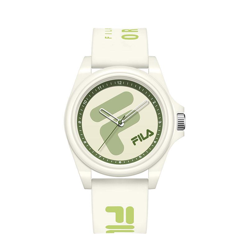 

FILA Dream Castle Series Monet Green Watch Quartz Movement Silicone Strap Beige Dial Unisex Sports Jelly Watch Unisex watches 46FLM38-6568-003F [Monet Green]6568-003F