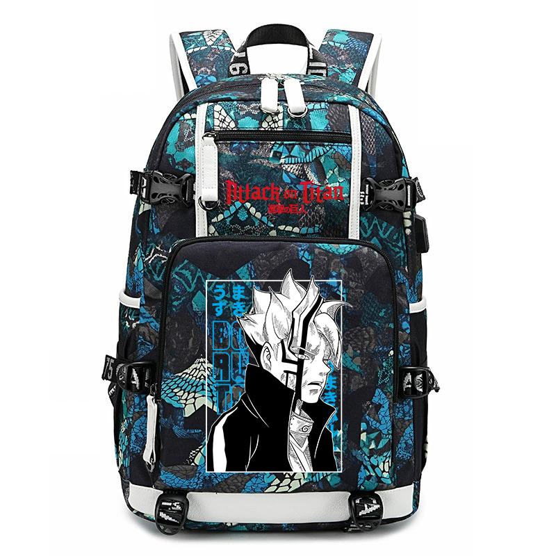 Attack on Titan Print School Backpack Large Capacity Travel Bookbag for Kids Boys Girls