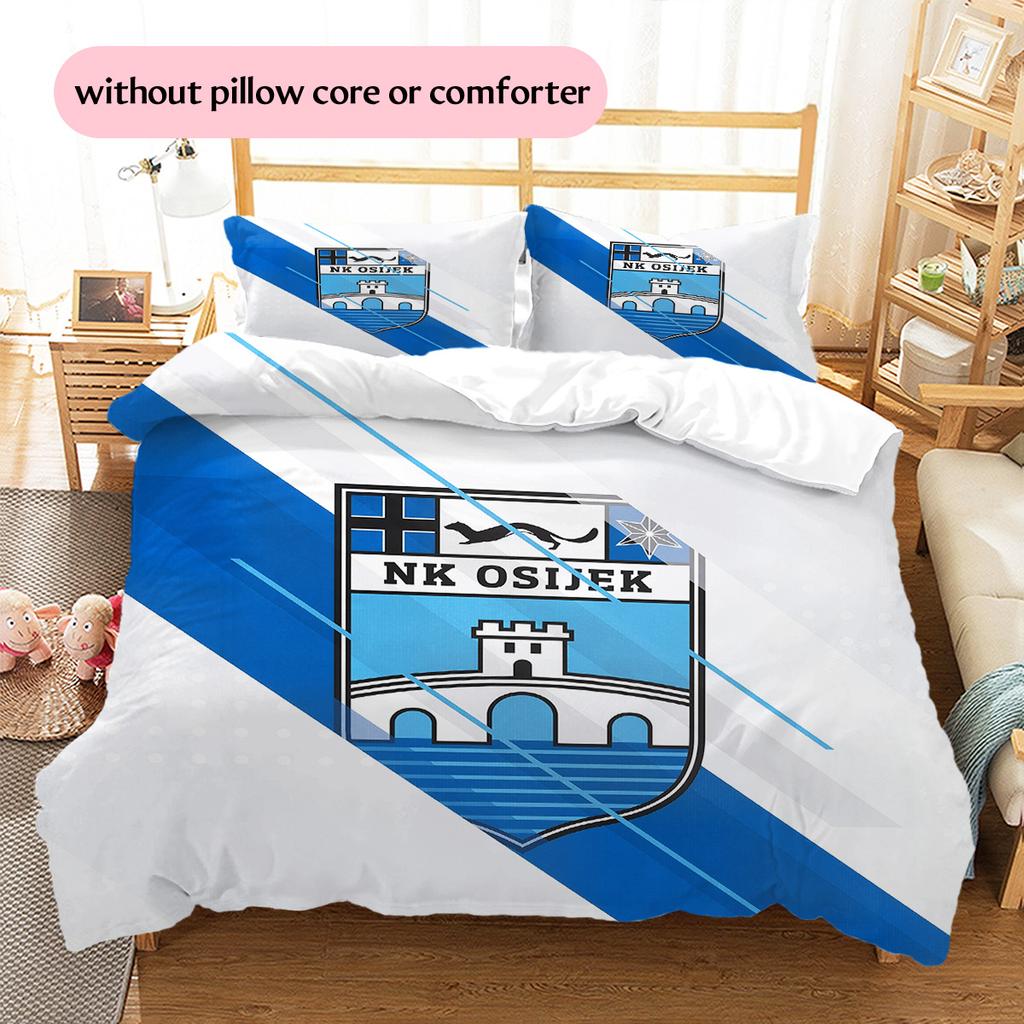 NK Osijek Pattern Bedding Quilt Set Home Decoration Gift (1 * duvet cover + 2 * pillowcase without core)