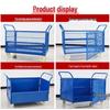 Stackable Guardrail Hand-Push Cart with Cover for Warehouse Logistics and Goods Handling