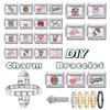 New Lovely Heart Envelope Rose Butterfly Cherry Charm Links Fit 9mm Italian Bracelet Women Men Making DIY Jewelry Gifts