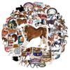 50Pcs Cartoon Cute Galloping Horse Pony Graffiti Stickers Waterproof Decals For Fridge Guitar Laptop Motorcycle Skateboard Toy