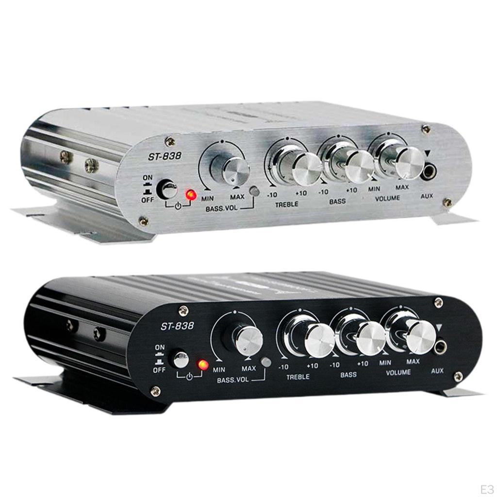 12V 80W X 2 Mini Amplifier Heavy Duty Professional 2.1 Channel Power Sound for