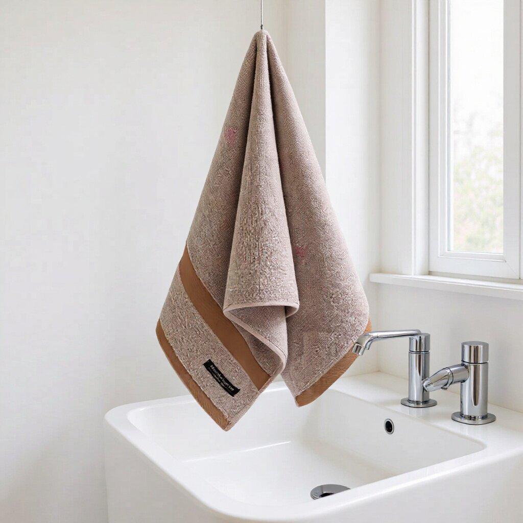 A-Class Luxury Cotton Face Towel: Quick-Dry, Lint-Free, Highly Absorbent for Adults. 74*33 cm коричневый