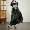 DIMANAF 2026 Plus Size Summer Chiffon Dress Denim Elegant Lady Sundress Floral Women  Long Dress Casual Sleeveless Lace Cotton