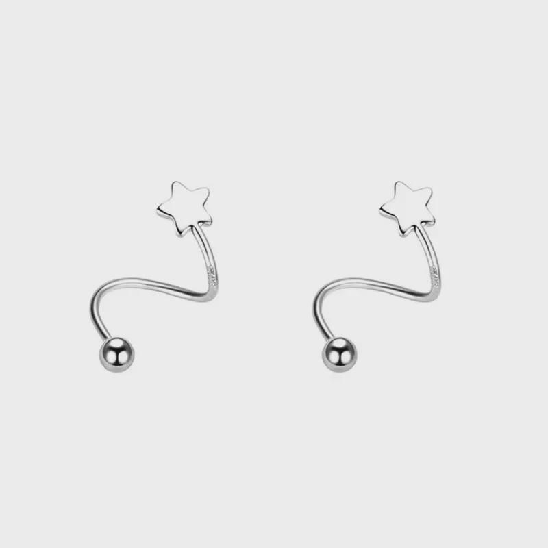 Elegant 2024 S925 Sterling Silver Spring Earrings for Women - Luxurious, High-End Ear Bone Studs & Lightweight Small Earrings
