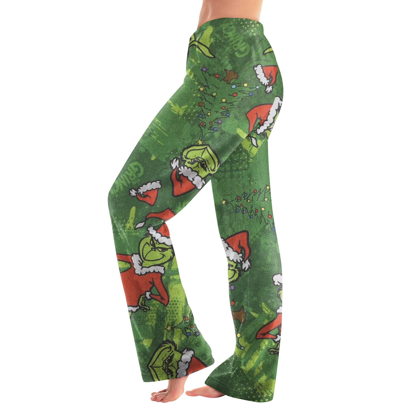 

Women Winter Print Pants Full Length Long Trousers Sports Pants L