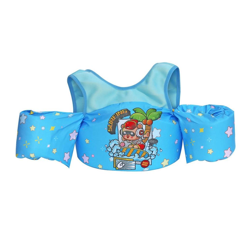 Children's Buoyancy Vest: Swim Suit with Foam Float Sleeves and Armbands for Learning to Swim