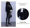 Women's Plus Size Color Block Fleece Coat - Lamb Wool One-Piece, Autumn & Winter Fashion