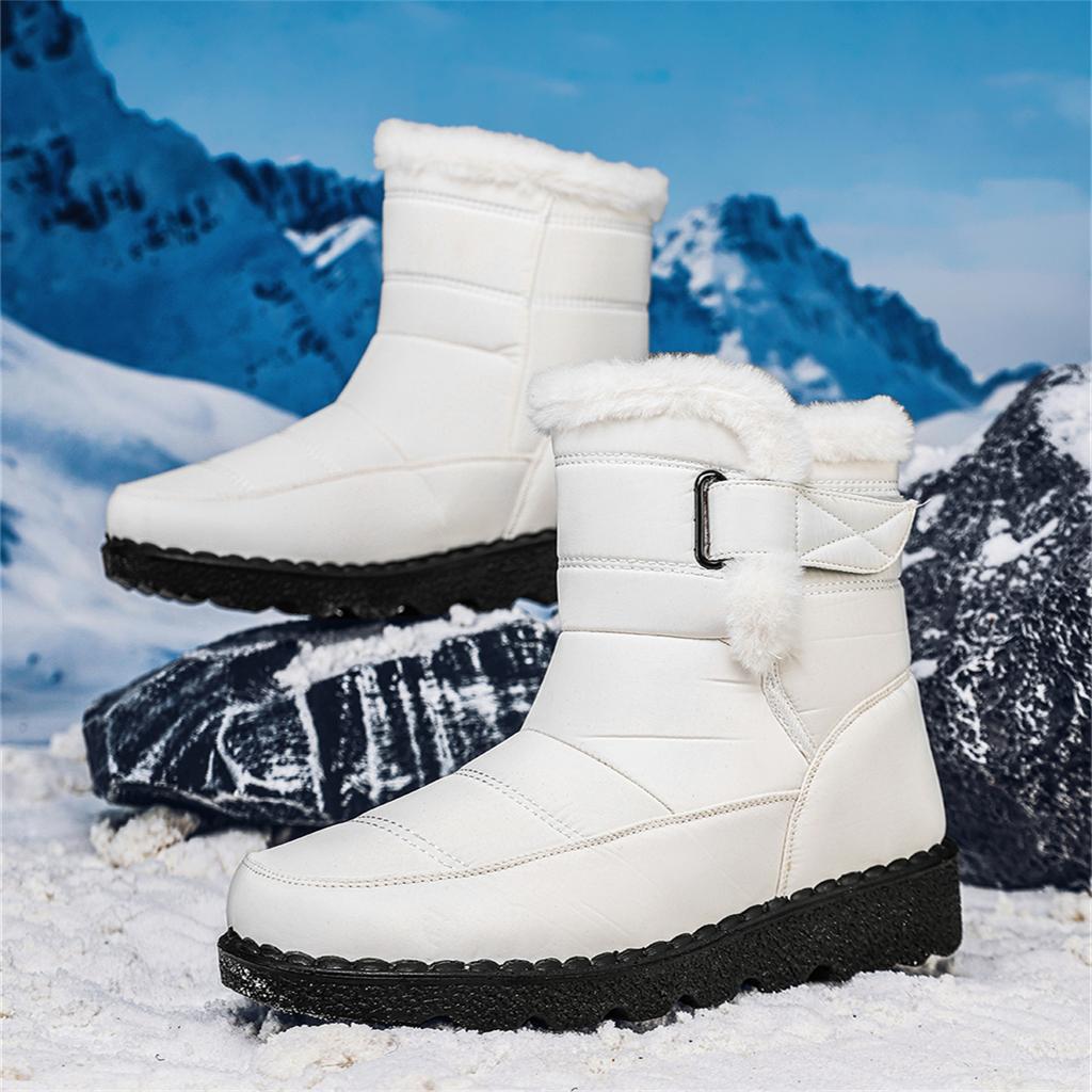 TUINANLE Dámské zimní teplé bavlněné boty s měkkou podrážkou do exteriéru protiskluzové dámské kotníkové boty pánské