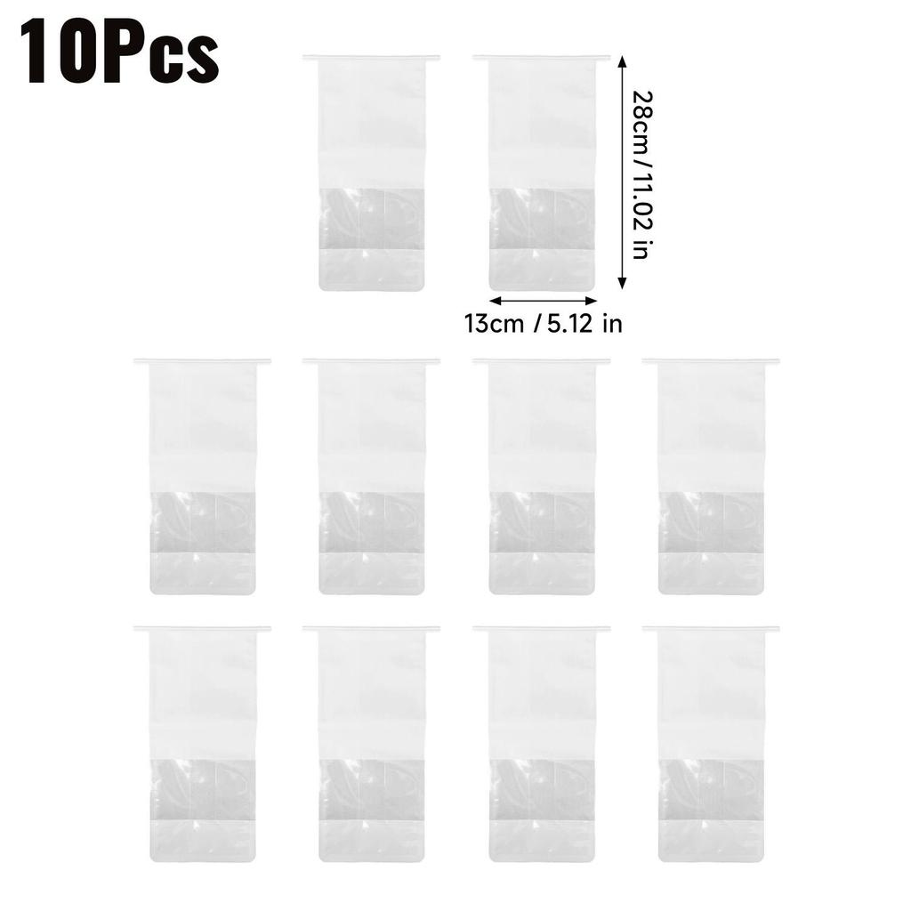 10PCS 3 Size Toast Bag Packaging Bag, Self Sealing Bread Bag Wire Rolled Edge Baking Transparent Biscuit Cake Bag Sealing Pocket
