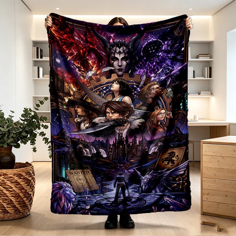 Final Fantasy Print Blanket - Soft & Comfortable, for Bedroom, Travel, Sofa, Home Decoration - Birthday Christmas Gift for Friend