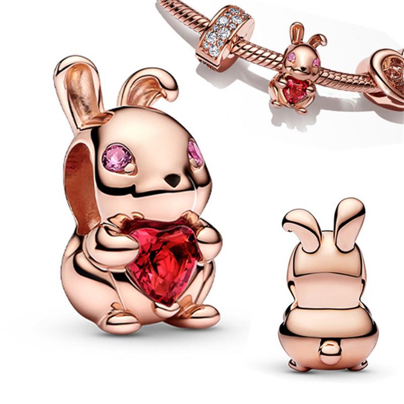 New Collection Series Cute Elephant Bear Penguin And Bunny Charm Bead Fit Original Bracelet DIY Accessories Gift For Women