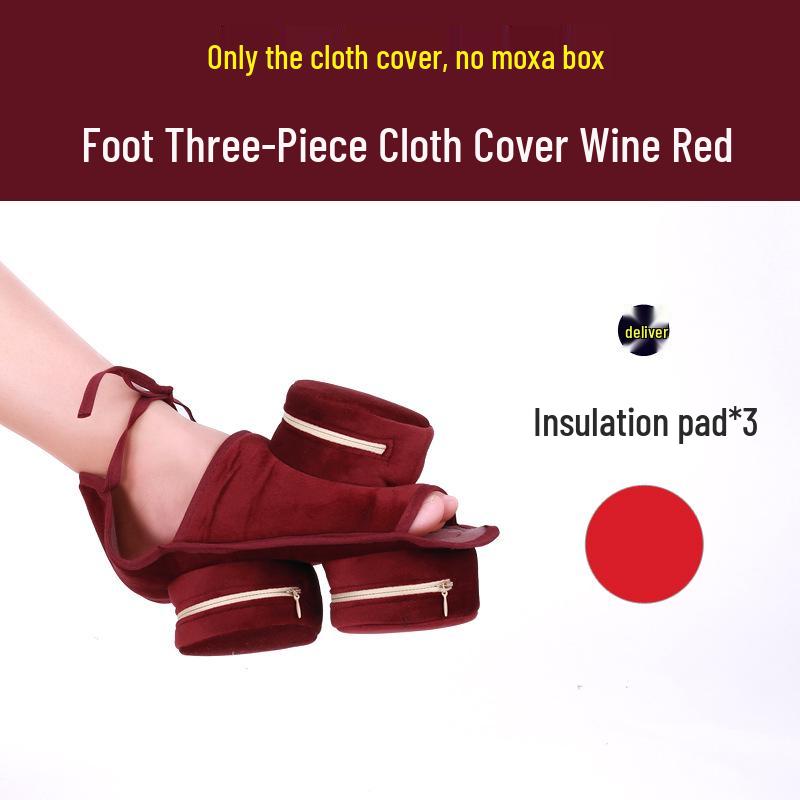 Foot Sole Moxibustion Kit: Portable Moxibustion Box with Hot Compress Bag for Foot Therapy and Cupping Fumigation.