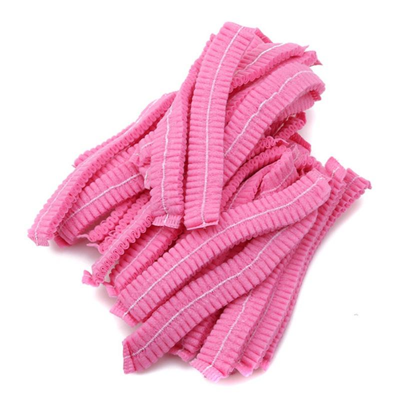100 pezzi/Confezione Copricapo Monouso a Rete Bouffant Antipolvere Cappellini Antipolvere Traspiranti Cappelli per Doccia Bagno Cucina