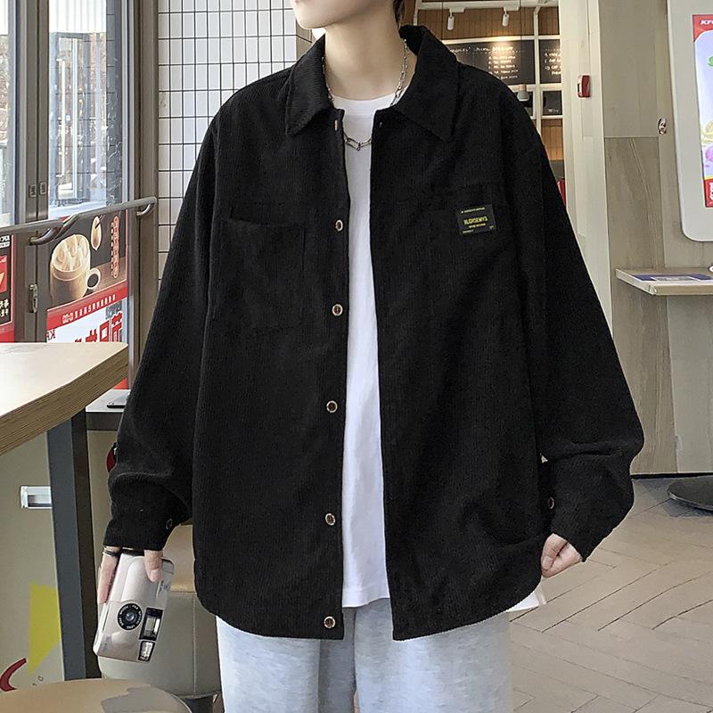 2025 Spring Japanese Corduroy Jacket Jacket Men's Trend Retro Outerwear Shirt Couple Versatile Tooling