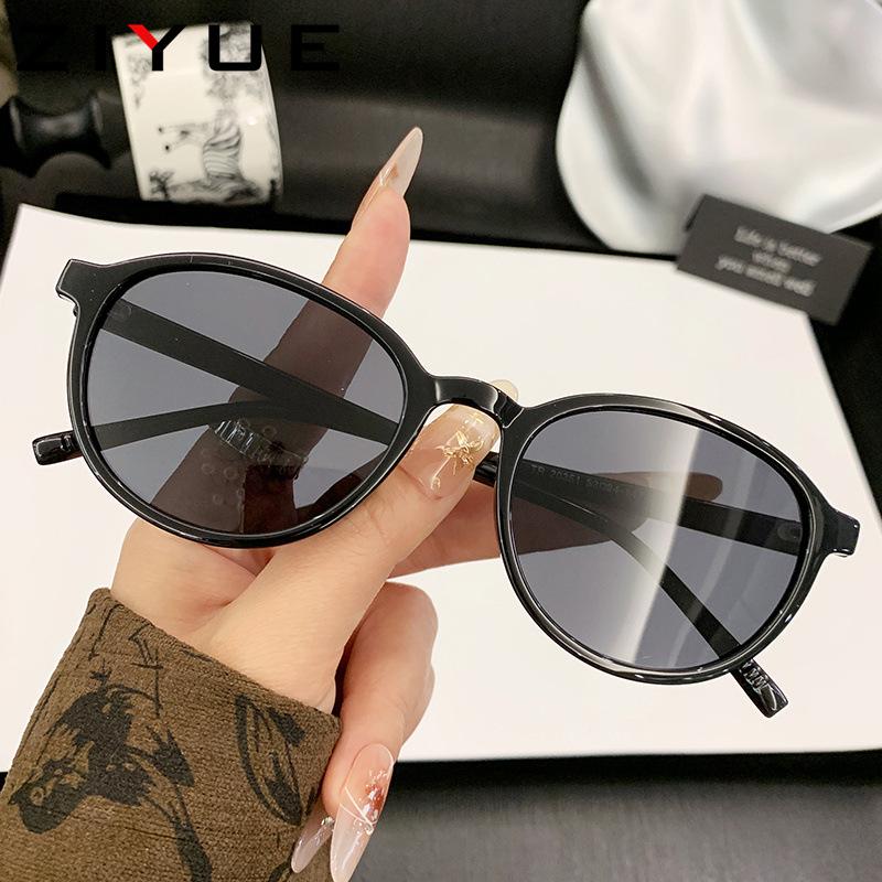 Korean no makeup sunglasses women s high-end sense retro personalized polarized sunglasses fashion trend sunshade thin sunglasses