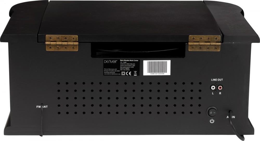 Gramofon Denver MRD-51 Retro, CD, USB, Kassette, Radio FM und DAB, schwarz, Denver