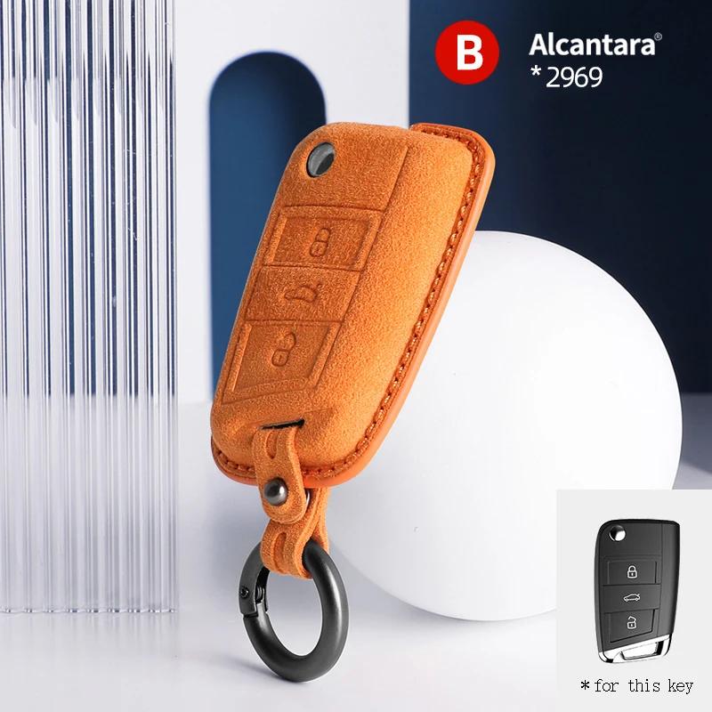 Car Key Case For Vw Volkswagen Tiguan Mk1 Mk2 Magotan Passat B5 B8 Polo Golf 4 5 6 7 Mk7 Jetta Keychain Cover Shell Protectors