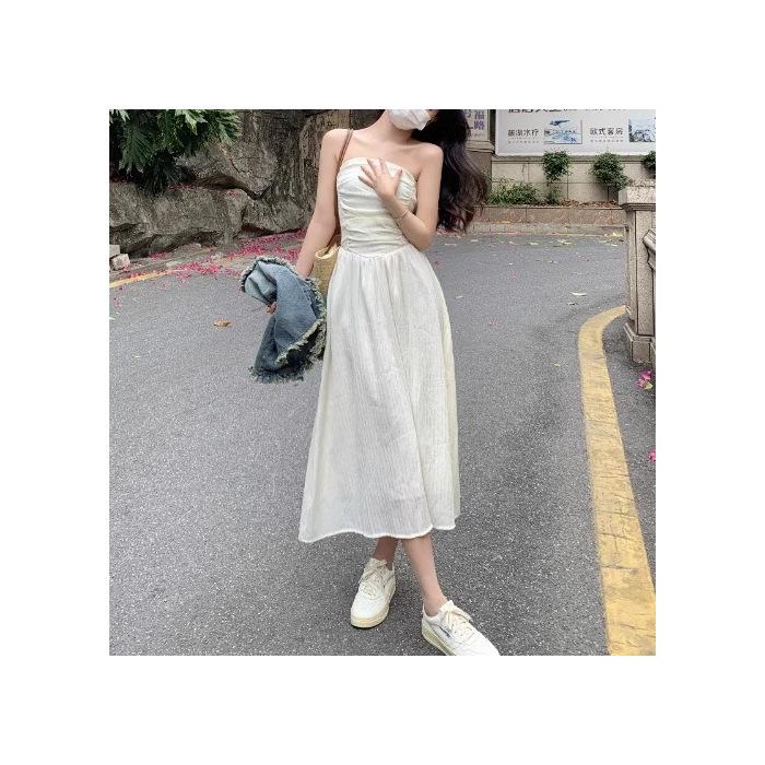 

Женский демисезонный джинсовый жакет большого размера в стиле ретро и комплект длинного платья без бретелек с кисточками и дизайном, подчеркивающим талию M