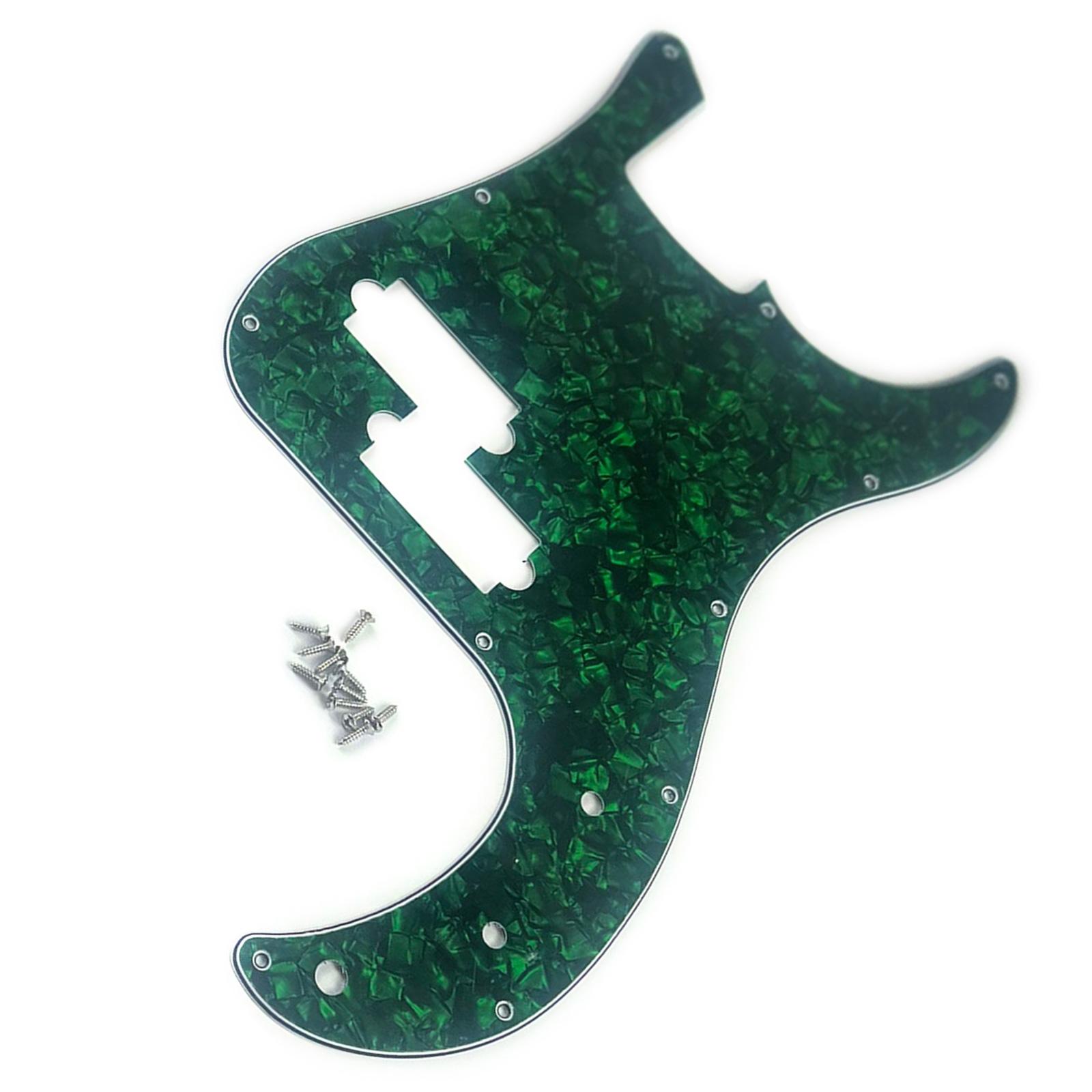

Защитная пластина для бас-гитары Precision Bass Pickguard с 11 отверстиями, защитная пластина для электрической бас-гитары, защитная пластина для бас-гитары Precision Bass Pickguard с 4 струнами для стандартной бас-гитары Precision Bass зелёный