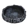Reptile Feeding Dish Realistic Stone-Like Reptile Water Dish Food Bowl Terrarium Reptile Feeding Corner Bowl for Bearded Dragons Lizard Frog Gecko