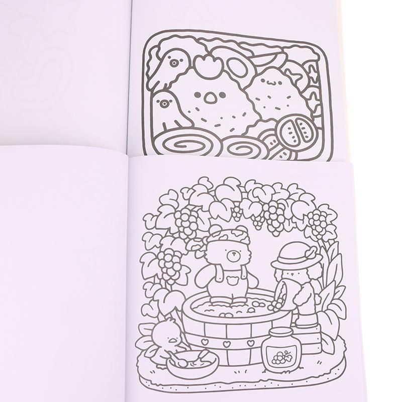 1 Bucată Cadou Relaxare Carte de Colorat Prieteni Cozzy Pentru Adulți Adolescenți Cu Creaturi Adorabile În Momente Cozzy Hygge