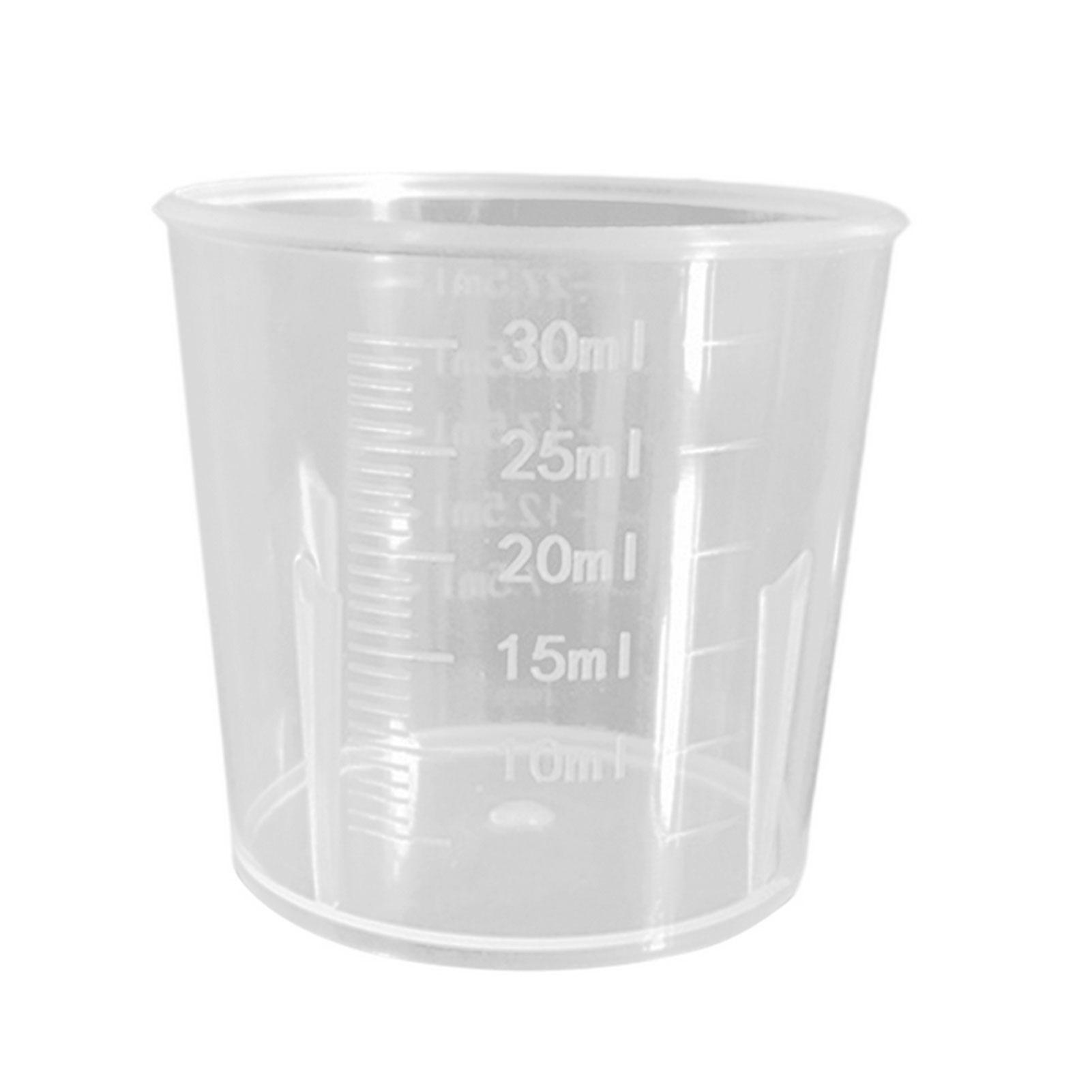 

100 шт. 30 мл пластиковый мерный стаканчик градуированный стаканчик для смешивания жидкий контейнер эпоксидная смола силиконовый инструмент для изготовления прозрачный многоразовый