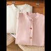 Women's Autumn Zen Cotton Linen Shirt Jacket with Frog Buttons
