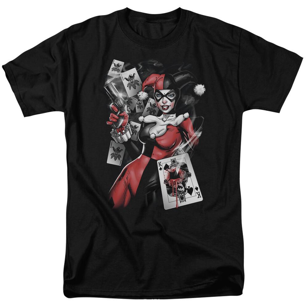 26 Harley Quinn Smoking Gun T Shirt Licensed Comic Book Tee Black Unisex T-Shirt M