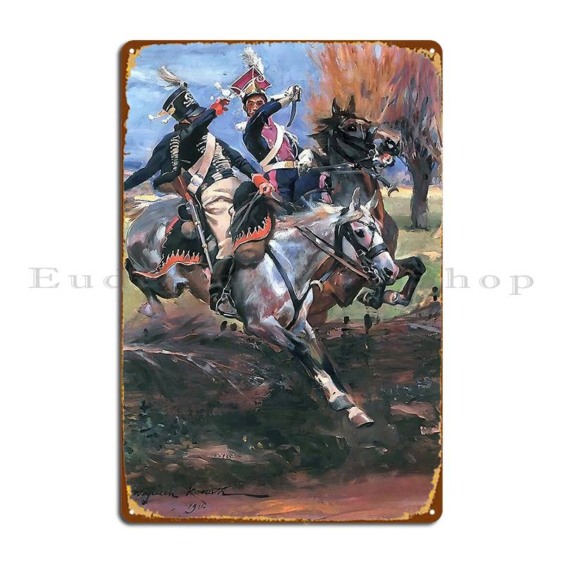 

DORA Tin Sign Polish Chevau LCAger And Prussian Hussar In Combat Metal Sign Poster Garage Plaques Design Kitchen Party Tin Sign Poster 20x30cm（7.8x11.8inch）