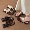 Thick-soled heel cover toe cool slippers women's summer wear 2025 new models with skirts beach sandals flip-flops