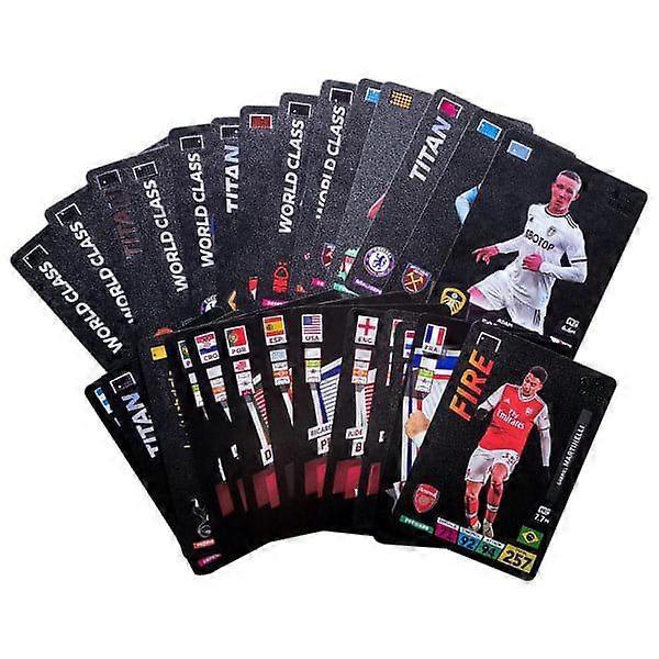 55 football rare black cards, bright colors, star cards, birthday gifts for children and teenagers