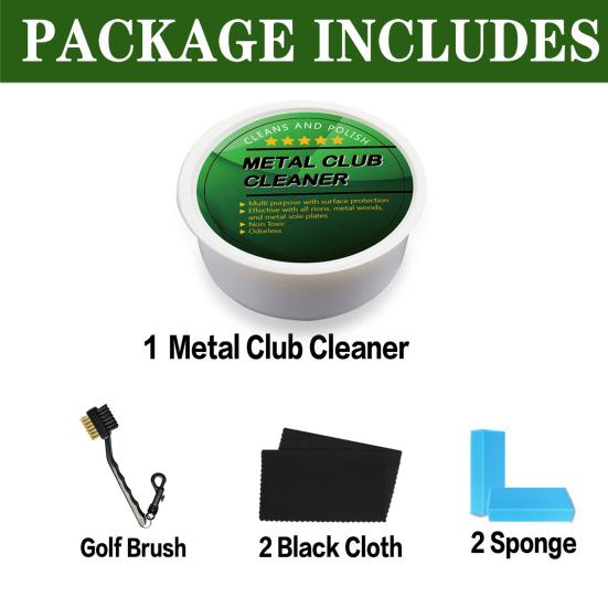 Golf Metallklubbrengörare Rostborttagare Golf Järn Poleringskit Wedgar Putters Borstrengörare Svamp Golftillbehör Golfklubbvårdsset