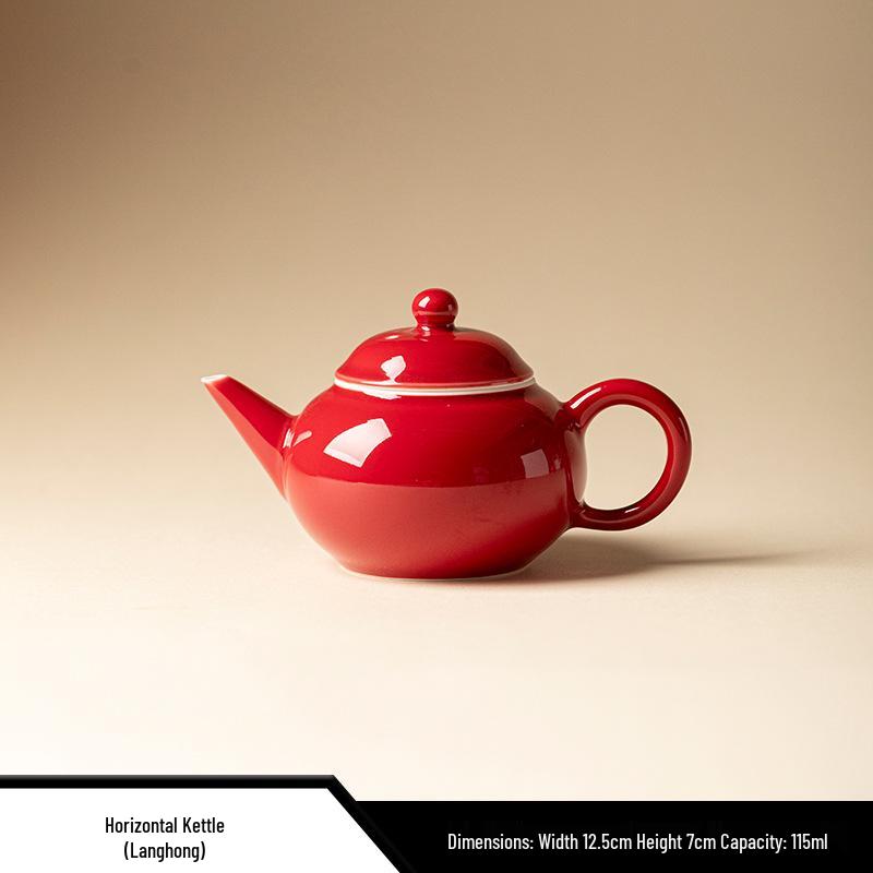 Керамический красный глазурованный чайник в китайском стиле Сиши для женщин - Изысканный чайник на одну порцию