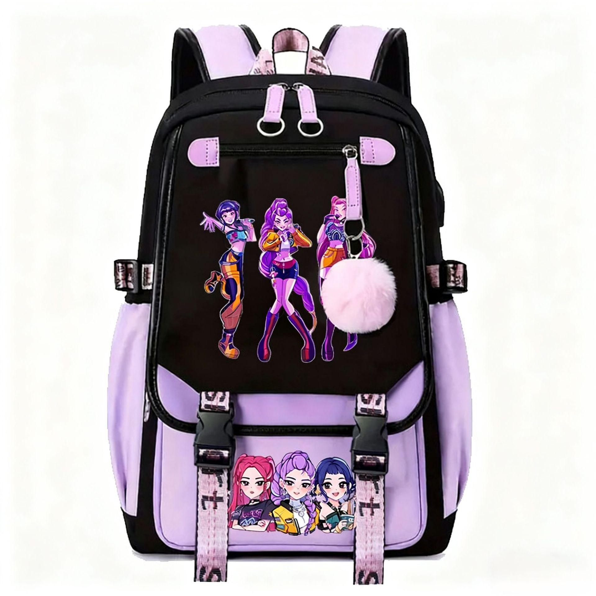 Kpop Demon Hunter School Backpack Hot Movies Girls Student Backpack Anime Cartoon School Bag Backpack