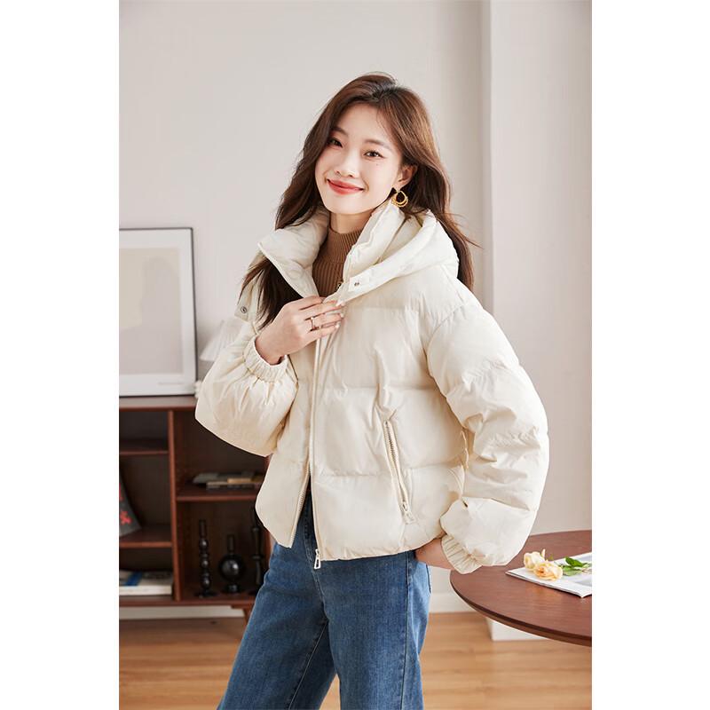 Women's Fashion Hooded Duck Down Short Winter Jacket