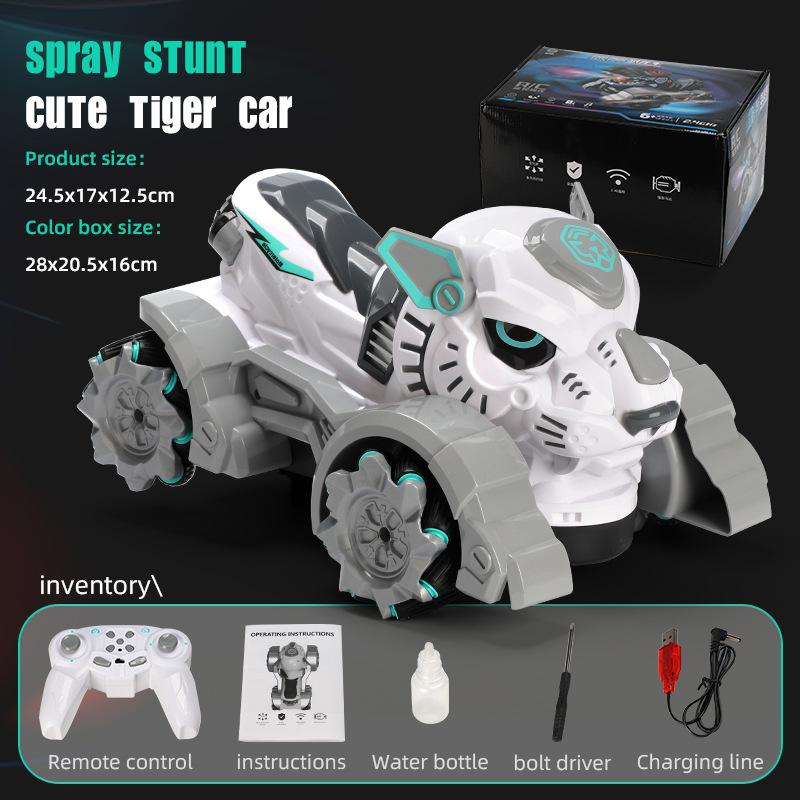 

Tiger Drift Spray Racing Music Light High Speed 2.4g Remote Control Children s Electric Toy Car белый