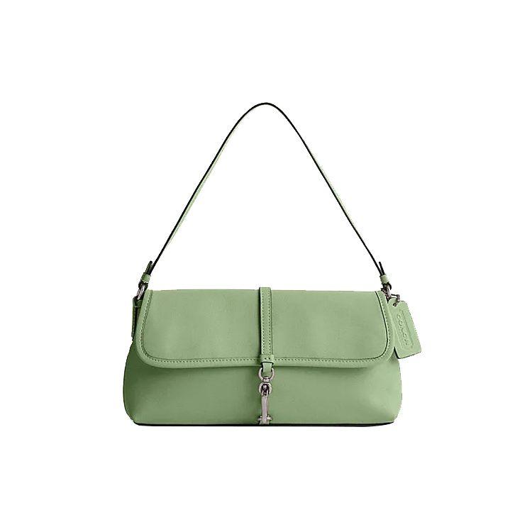

Coach Hamptons 26 Solid Color Clasp Closure Quilted Stripe Flap Leather Tote Bag Medium Women tote bag Light-Pistachio CP132-LHTY6 Basic Set (Bag+Dust Bag)